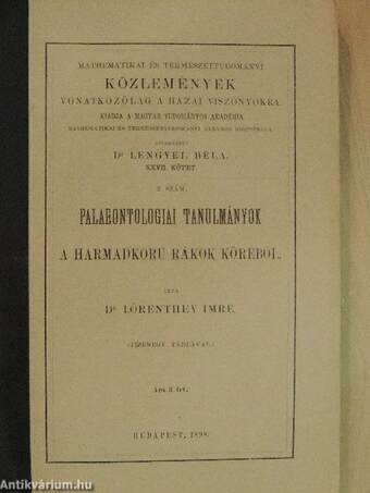 Palaeontologiai tanulmányok a harmadkorú rákok köréből I-II.