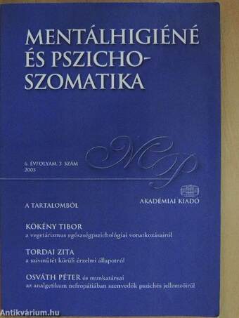 Mentálhigiéné és Pszichoszomatika 2005/3.