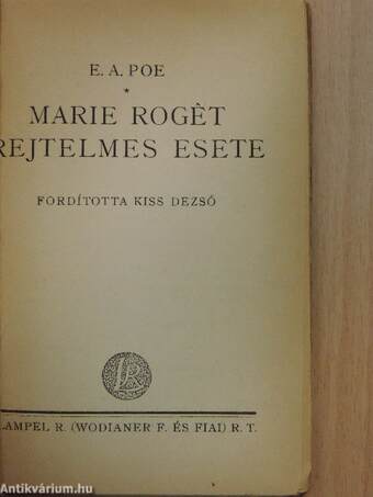 Marie Rogét rejtelmes esete