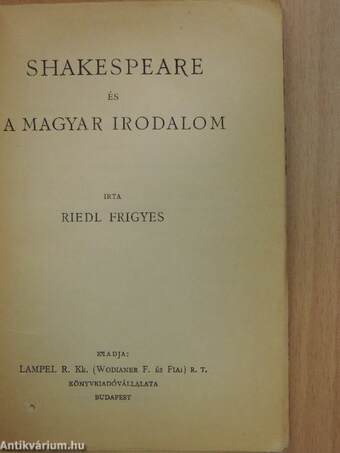 Shakespeare és a magyar irodalom