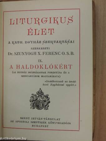 Liturgikus élet IX.