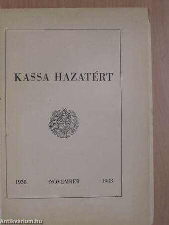 Kassa hazatért