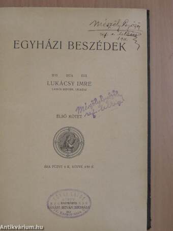 Egyházi beszédek I.