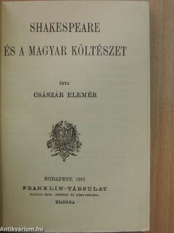 Shakespeare és a magyar költészet