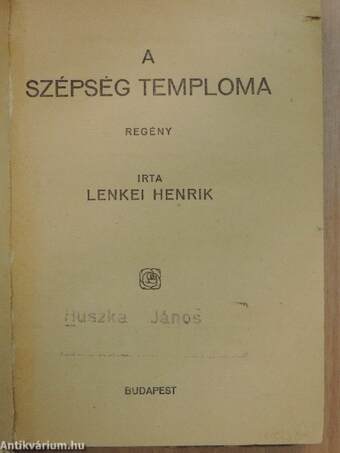 A szépség temploma