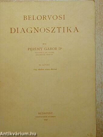 Belorvosi diagnosztika III. (töredék)