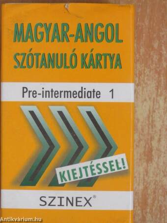 Magyar-angol szótanuló kártya - Pre-Intermediate 1.