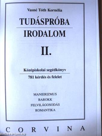 Tudáspróba - Irodalom II.