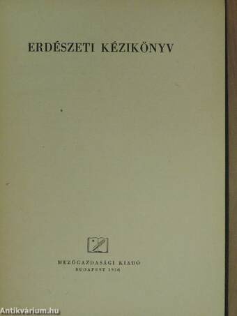 Erdészeti kézikönyv