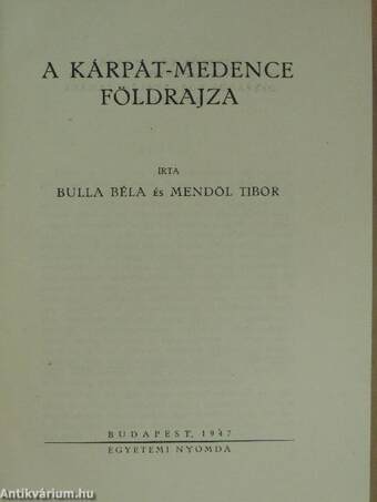 A Kárpát-medence földrajza