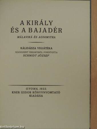 A király és a bajadér