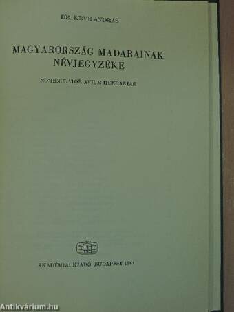 Magyarország madarainak névjegyzéke