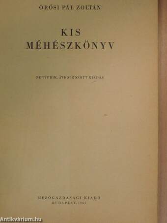 Kis méhészkönyv