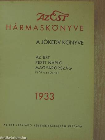 Az Est hármaskönyve 1933