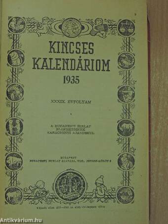 Kincses Kalendáriom 1935