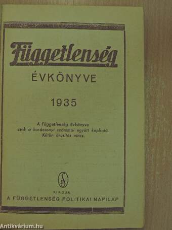 Függetlenség évkönyve 1935