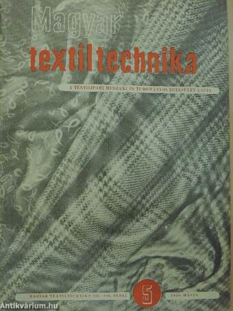 Magyar Textiltechnika 1956. május