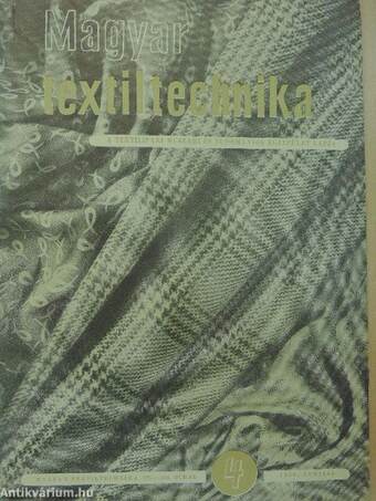 Magyar Textiltechnika 1956. április