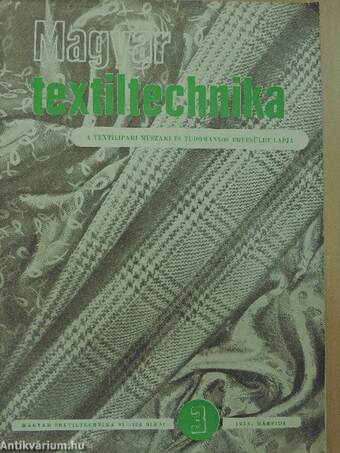 Magyar Textiltechnika 1956. március