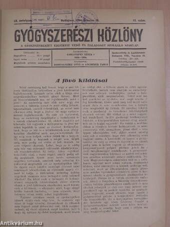 Gyógyszerészi Közlöny 1944. március 25.