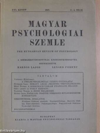 Magyar Psychologiai Szemle 1947/3-4.