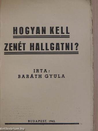 Hogyan kell zenét hallgatni?