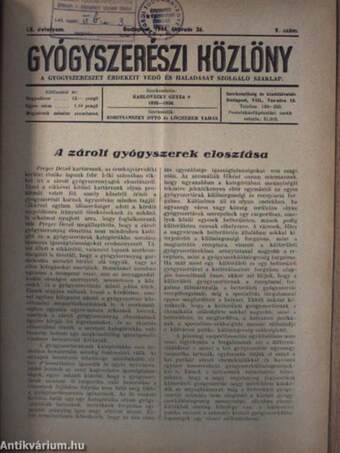 Gyógyszerészi Közlöny 1944. február 26.