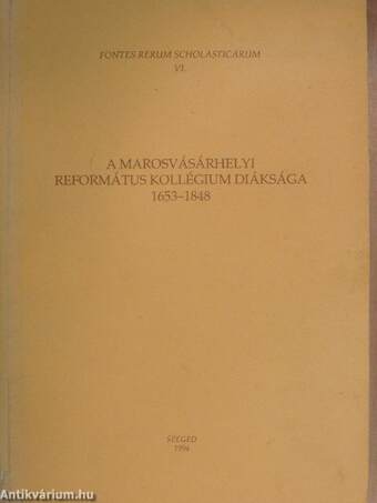 A marosvásárhelyi református kollégium diáksága 1653-1848