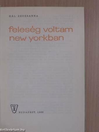 Feleség voltam New Yorkban