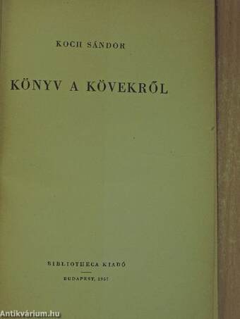 Könyv a kövekről