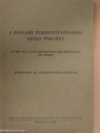 A polgári perrendtartásról szóló törvény