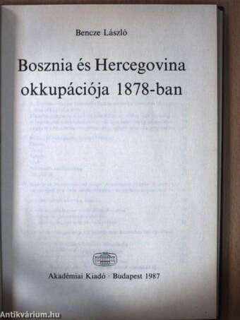 Bosznia és Hercegovina okkupációja 1878-ban