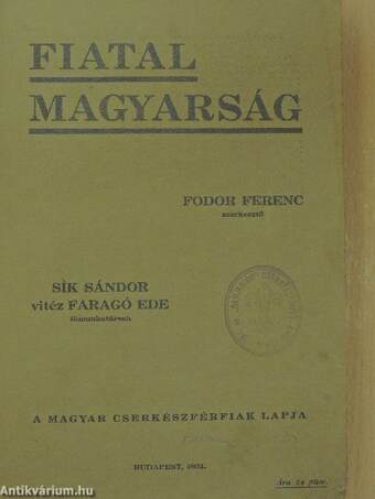 Fiatal magyarság 1931. március-december/1932. január-december
