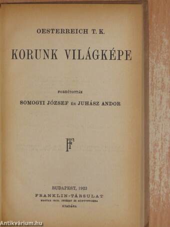 Korunk világképe