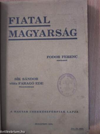 Fiatal magyarság 1931. március-december/1932. január-december