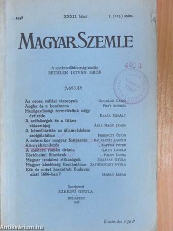 Magyar Szemle 1938. január