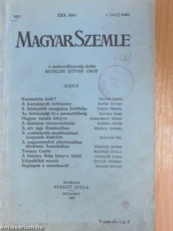 Magyar Szemle 1937. május