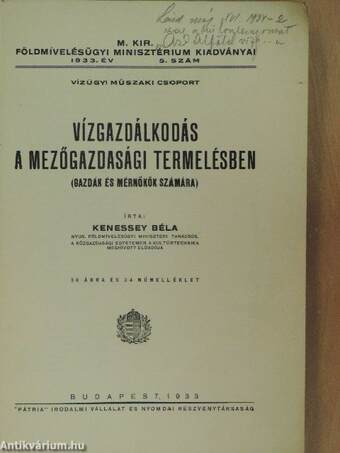 Vízgazdálkodás a mezőgazdasági termelésben