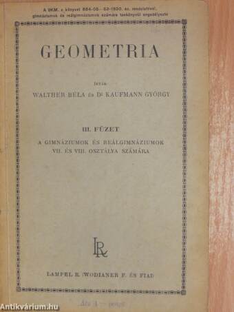 Geometria III.