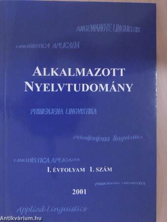 Alkalmazott Nyelvtudomány 2001/1.