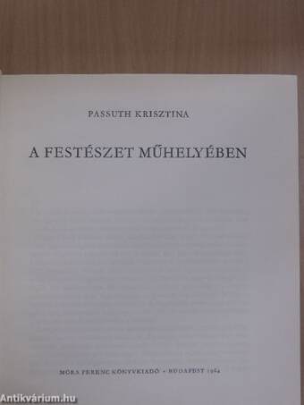 A festészet műhelyében