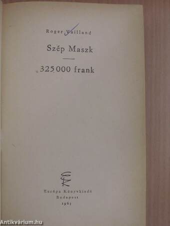 Szép Maszk/325 000 frank