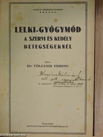 Lelki-gyógymód a szervi és kedély betegségeknél