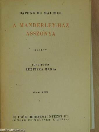 A Manderley-ház asszonya