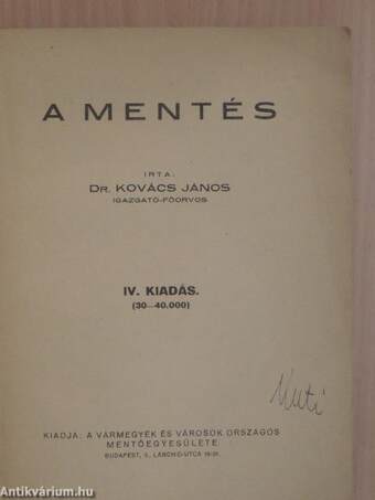 A mentés