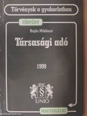 Társasági adó 1999.