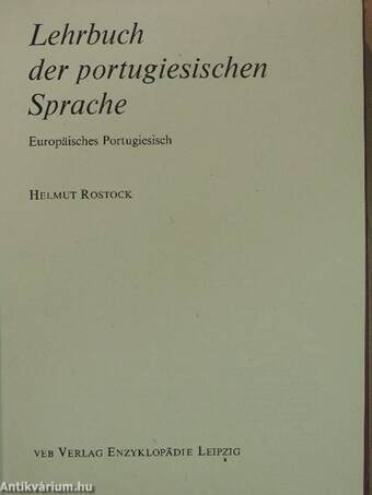 Lehrbuch der portugiesischen Sprache