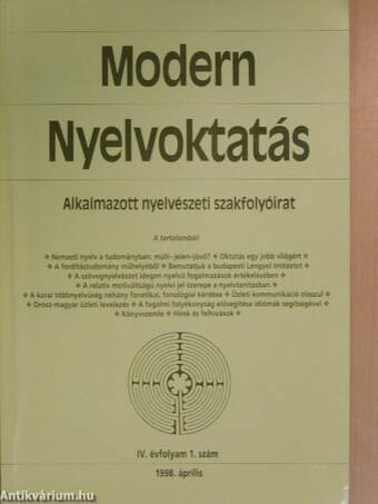 Modern Nyelvoktatás 1998/1-4.