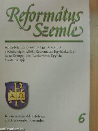 Református Szemle 2003. november-december