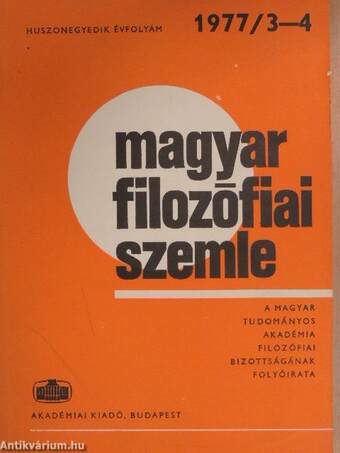Magyar Filozófiai Szemle 1977/3-4.
